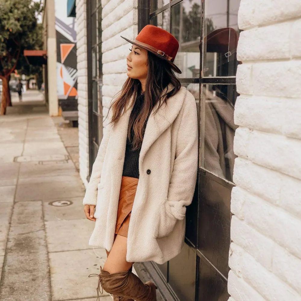 Summit | Womens Felt Leather Fedora Hat