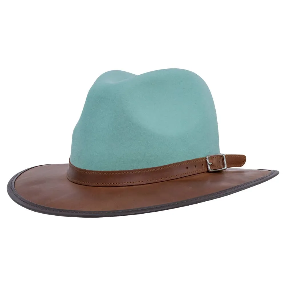 Summit | Womens Felt Leather Fedora Hat