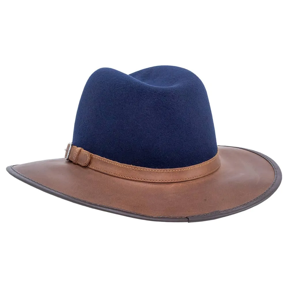 Summit | Womens Felt Leather Fedora Hat