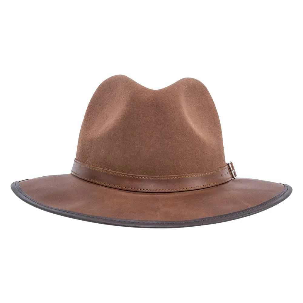 Summit | Womens Felt Leather Fedora Hat