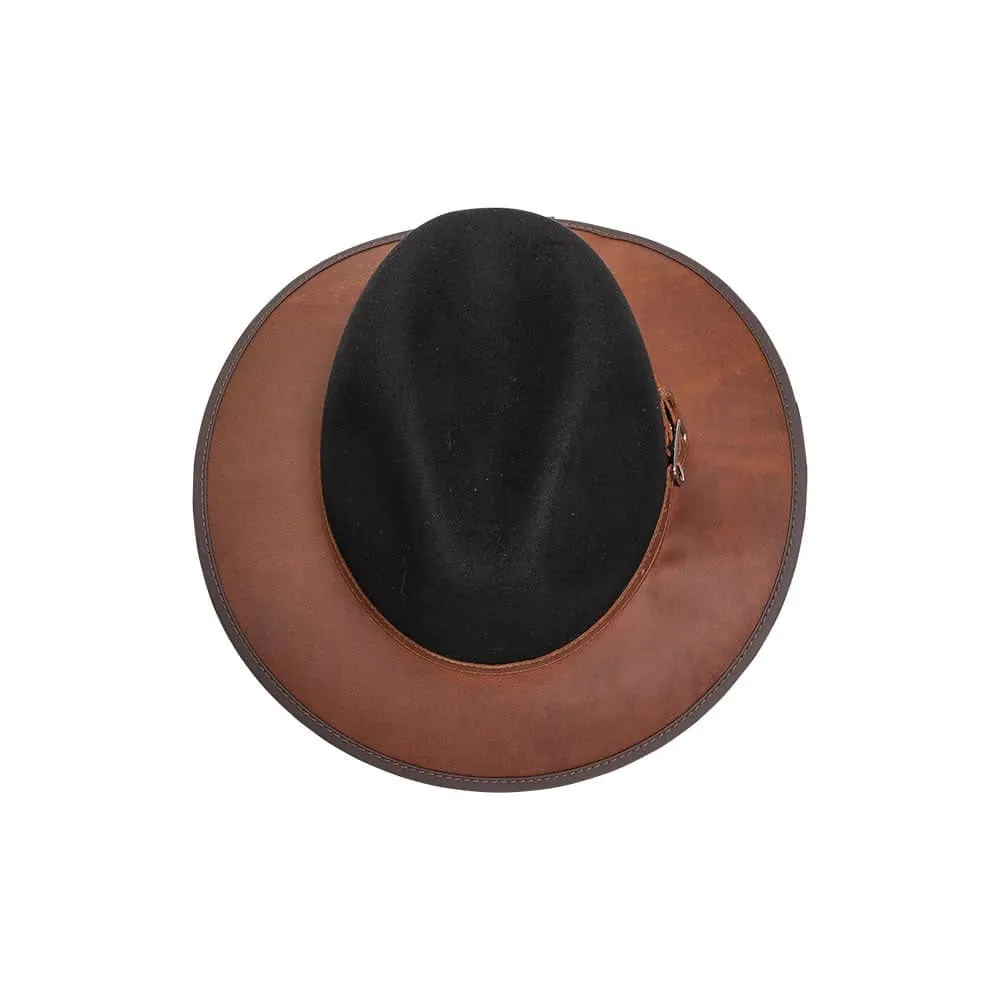 Summit | Womens Felt Leather Fedora Hat