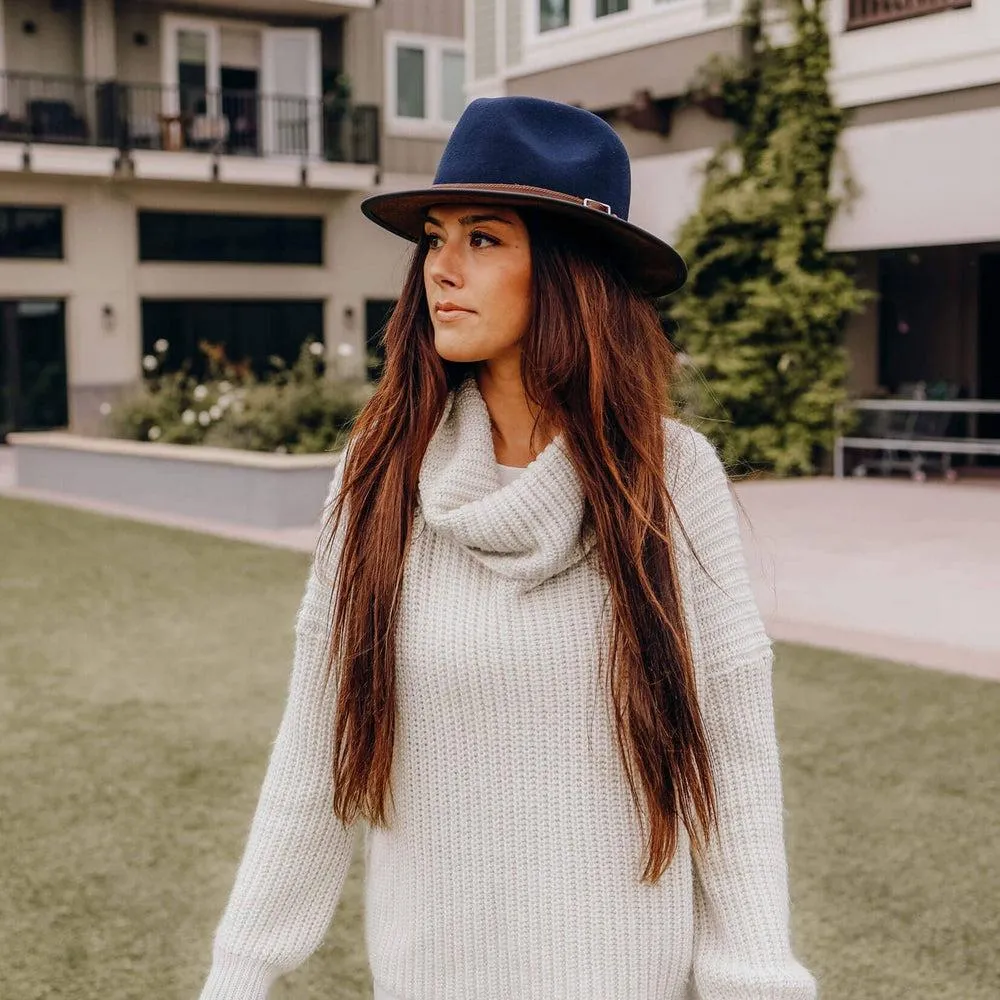 Summit | Womens Felt Leather Fedora Hat