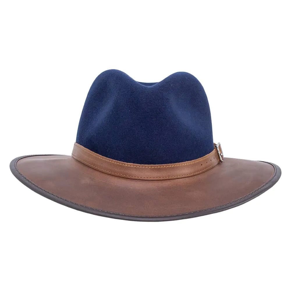 Summit | Womens Felt Leather Fedora Hat
