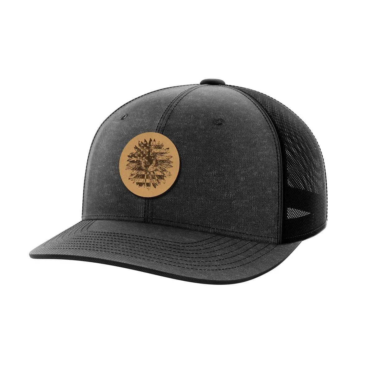 Sunflower Leather Patch Hat