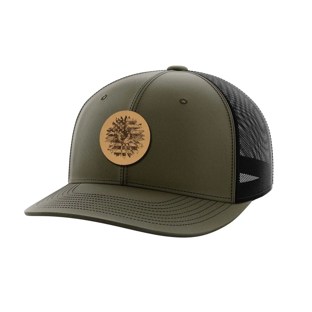 Sunflower Leather Patch Hat