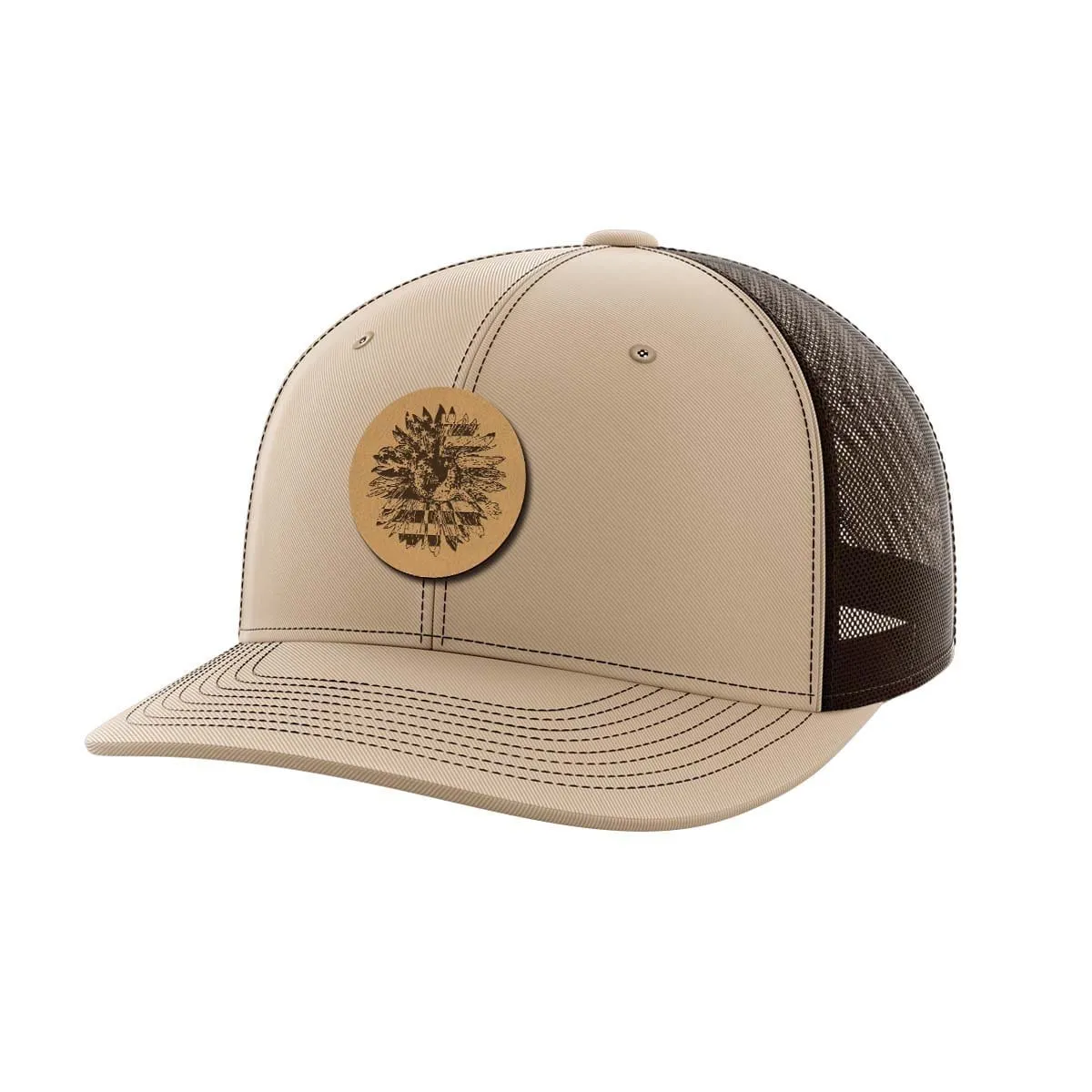 Sunflower Leather Patch Hat