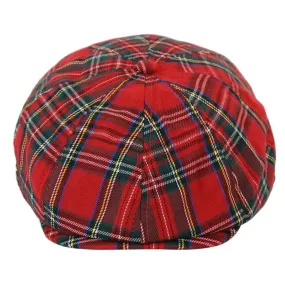 Tweed Newsboy Cap Blinders Baker Boy Flat Check Grandad Hat Elasticated Free Size