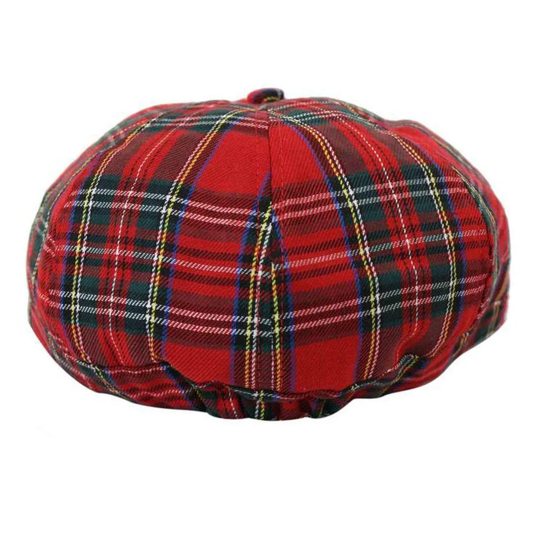 Tweed Newsboy Cap Blinders Baker Boy Flat Check Grandad Hat Elasticated Free Size