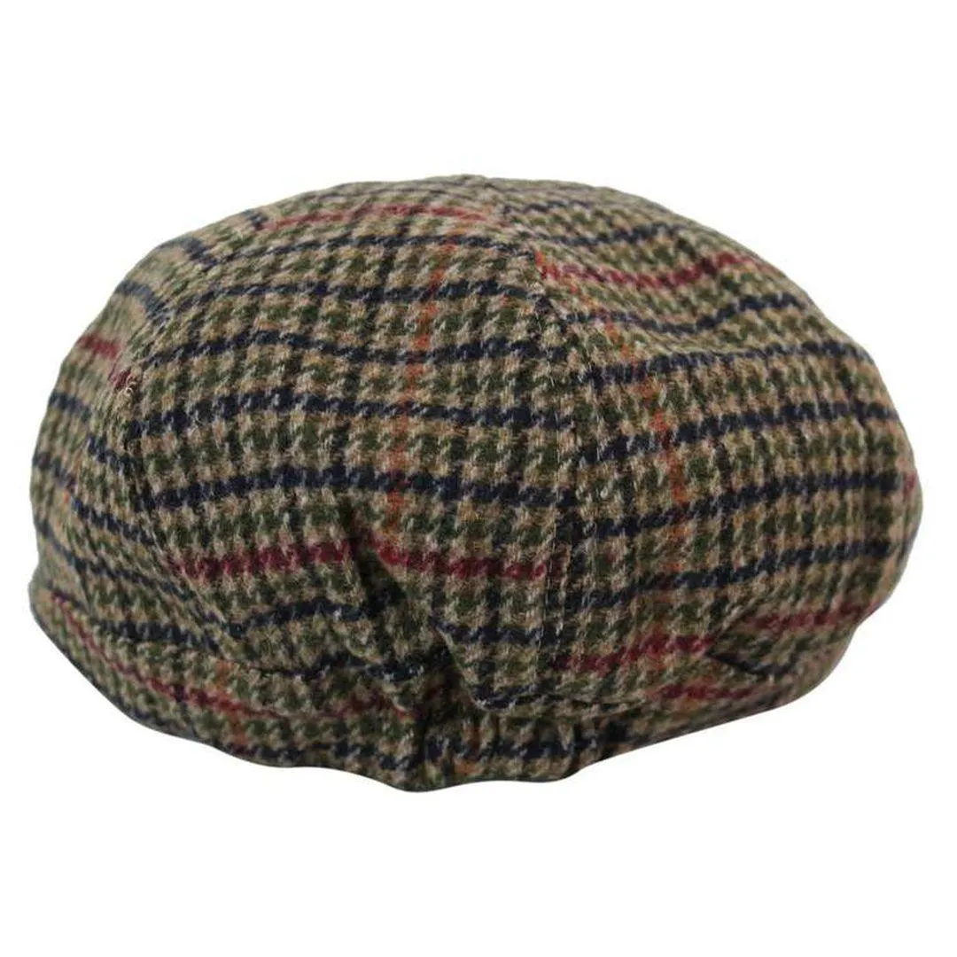 Tweed Newsboy Cap Blinders Baker Boy Flat Check Grandad Hat Elasticated Free Size