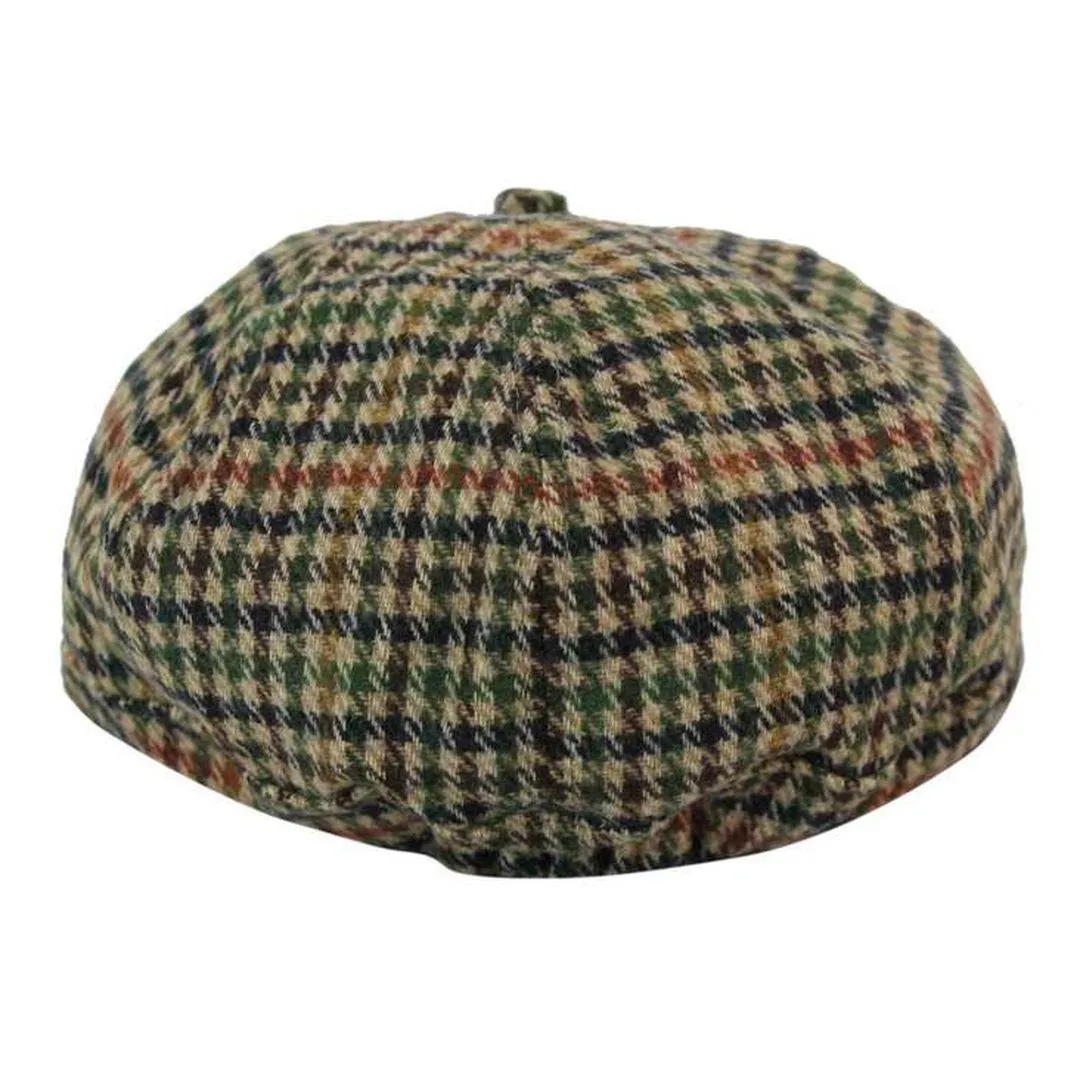 Tweed Newsboy Cap Blinders Baker Boy Flat Check Grandad Hat Elasticated Free Size