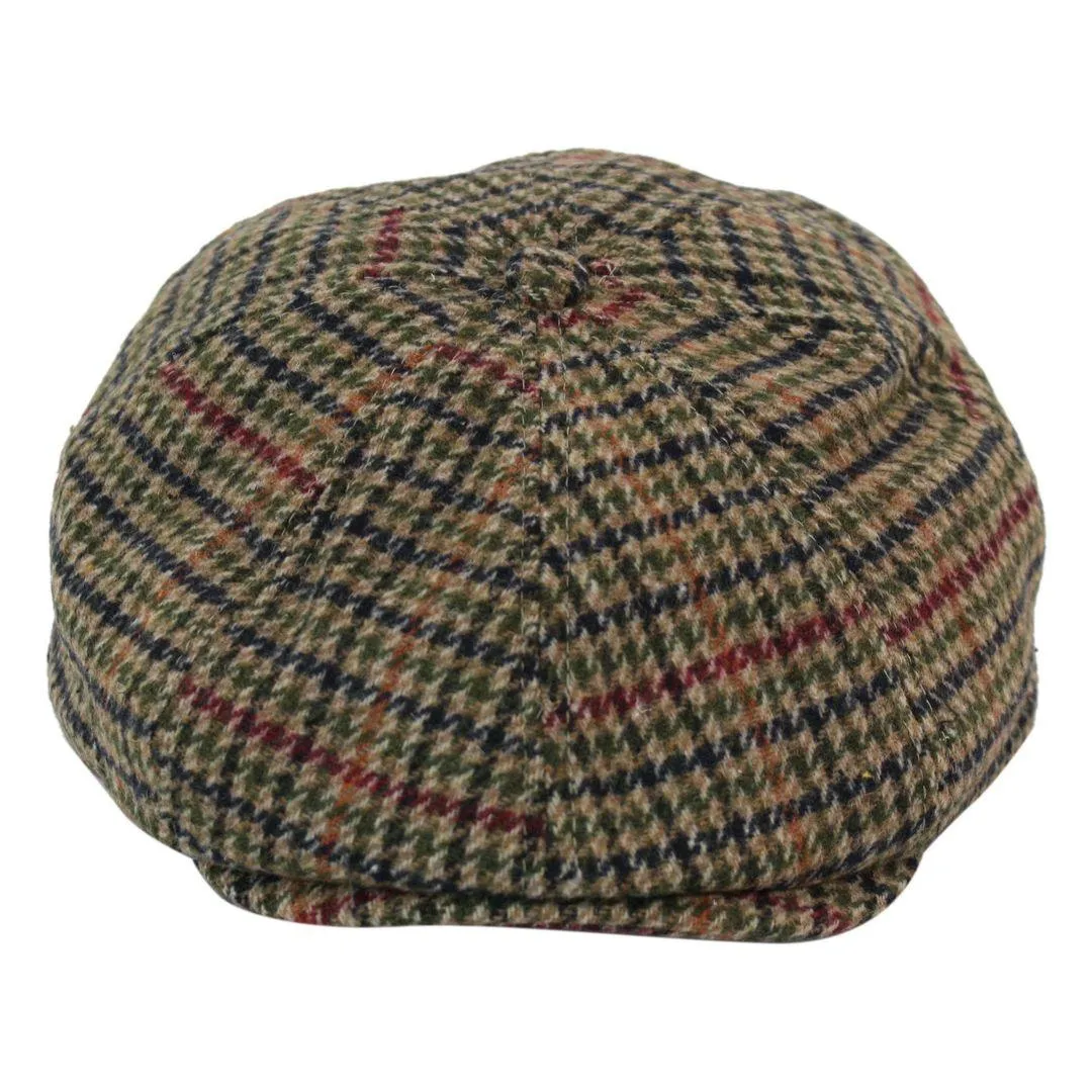 Tweed Newsboy Cap Blinders Baker Boy Flat Check Grandad Hat Elasticated Free Size