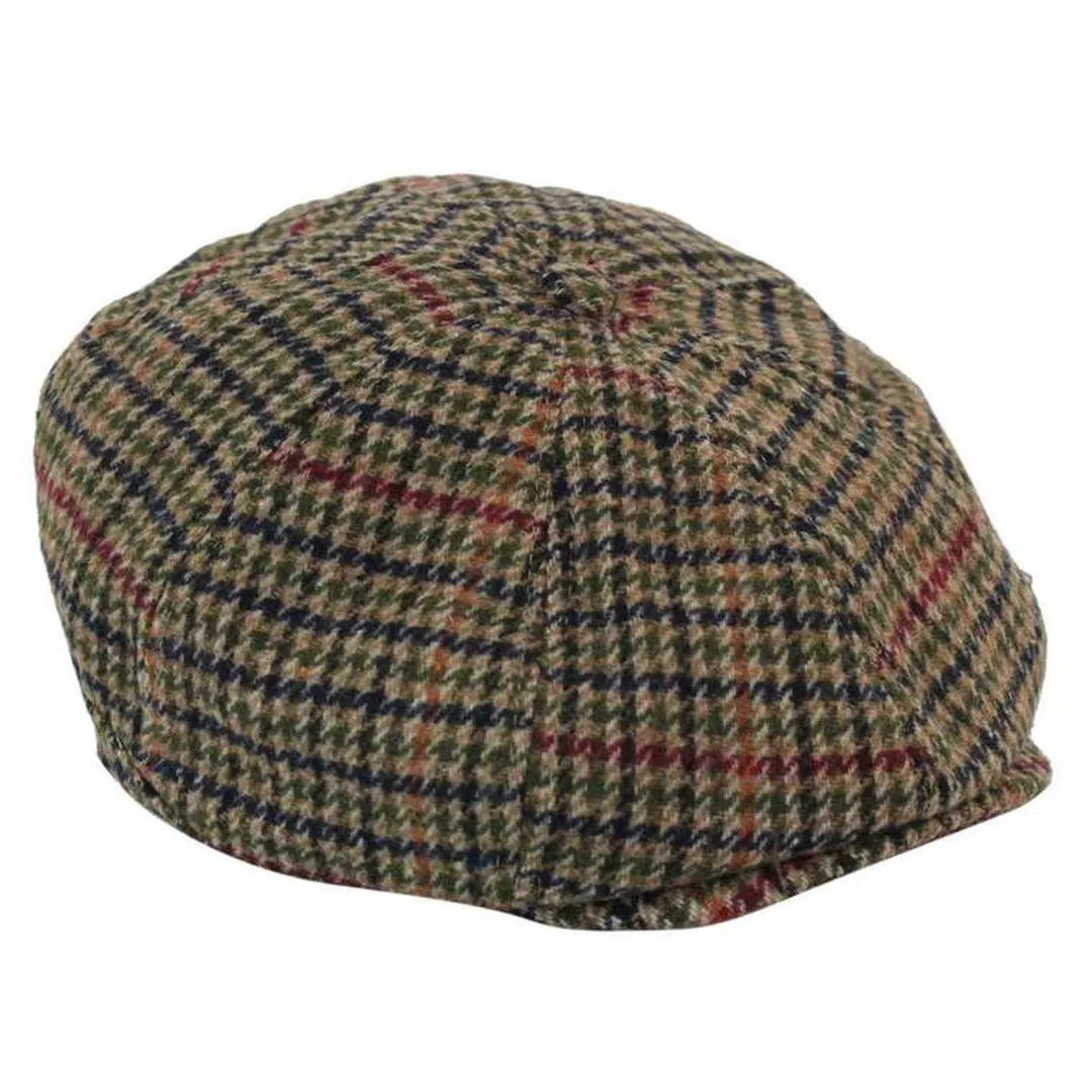 Tweed Newsboy Cap Blinders Baker Boy Flat Check Grandad Hat Elasticated Free Size