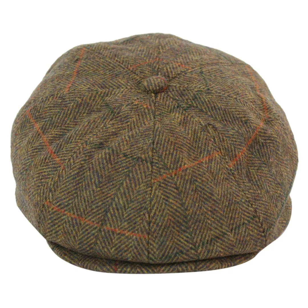 Tweed Newsboy Cap Blinders Baker Boy Flat Check Grandad Hat Elasticated Free Size