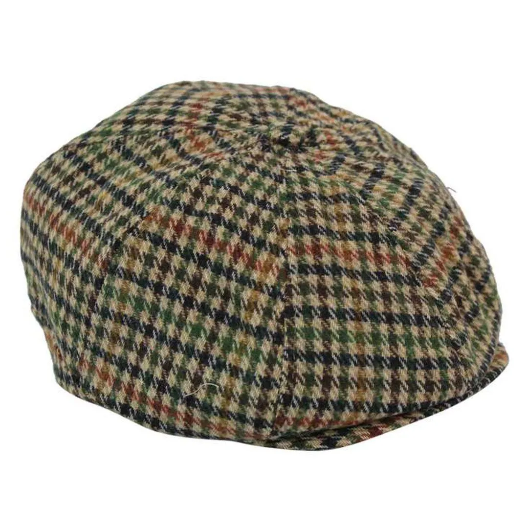 Tweed Newsboy Cap Blinders Baker Boy Flat Check Grandad Hat Elasticated Free Size