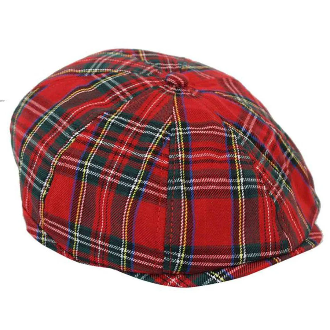 Tweed Newsboy Cap Blinders Baker Boy Flat Check Grandad Hat Elasticated Free Size