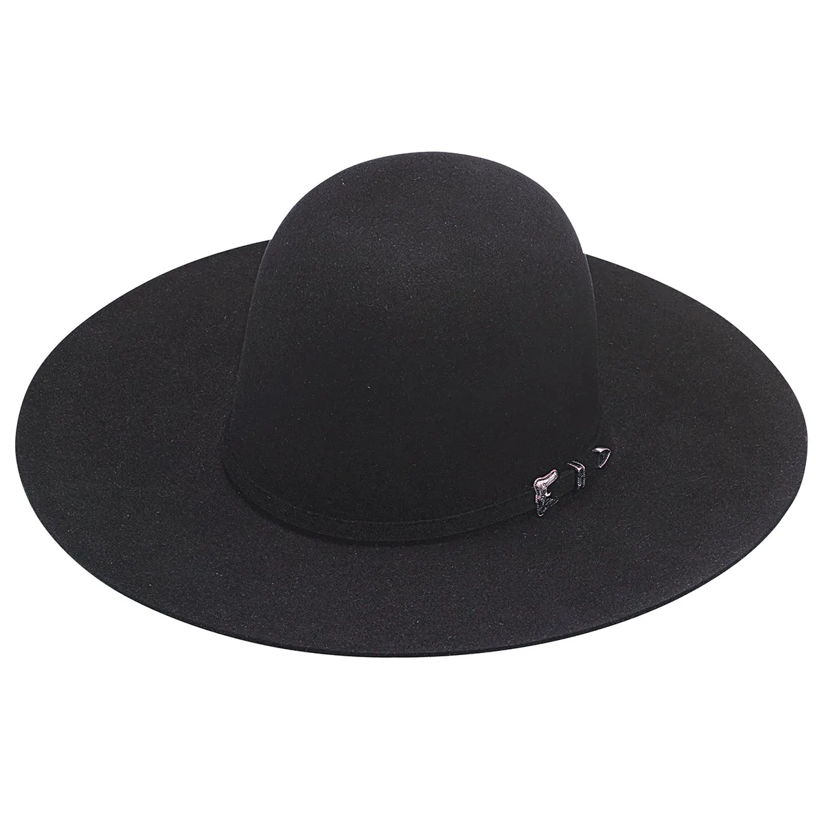 TWISTER 10X FUR 4 1/4" OPEN CROWN BLACK HAT