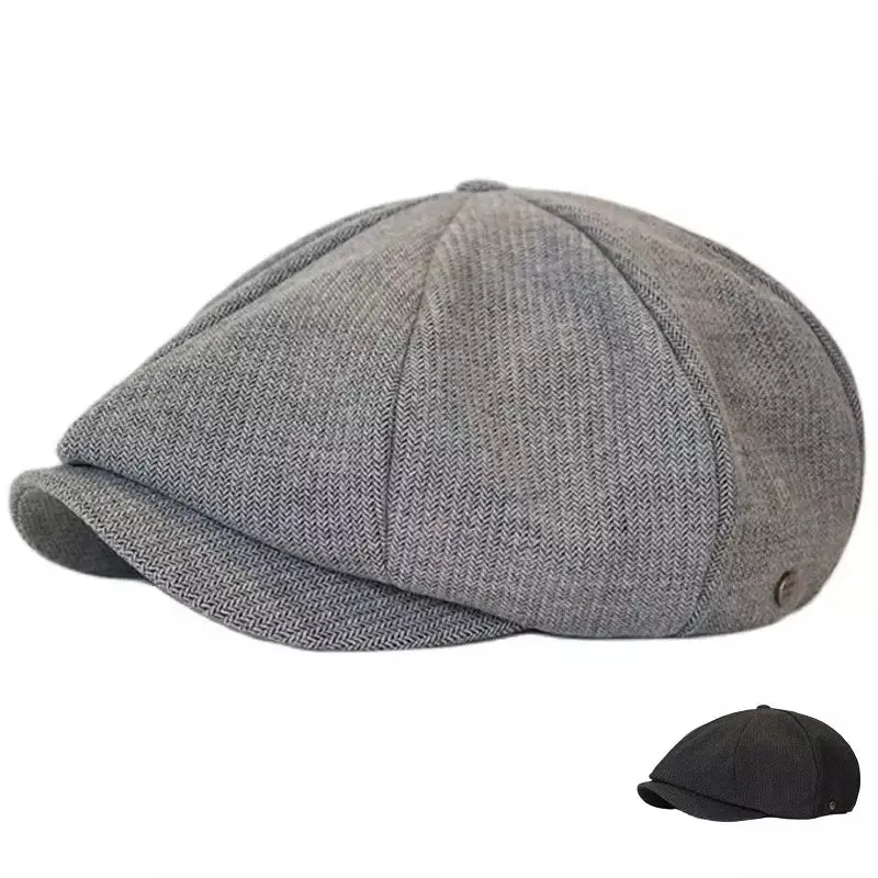 Vermillion Cotton Newsboy Cap