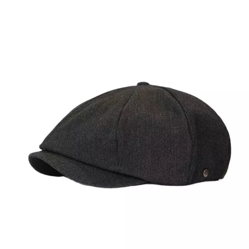 Vermillion Cotton Newsboy Cap