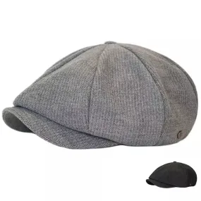 Vermillion Cotton Newsboy Cap