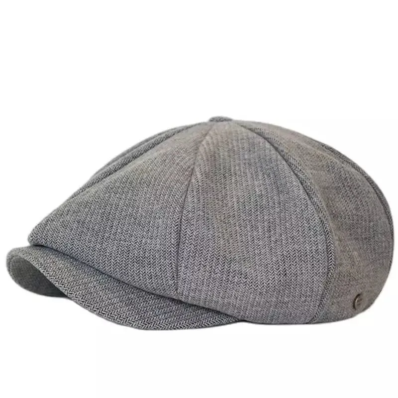 Vermillion Cotton Newsboy Cap