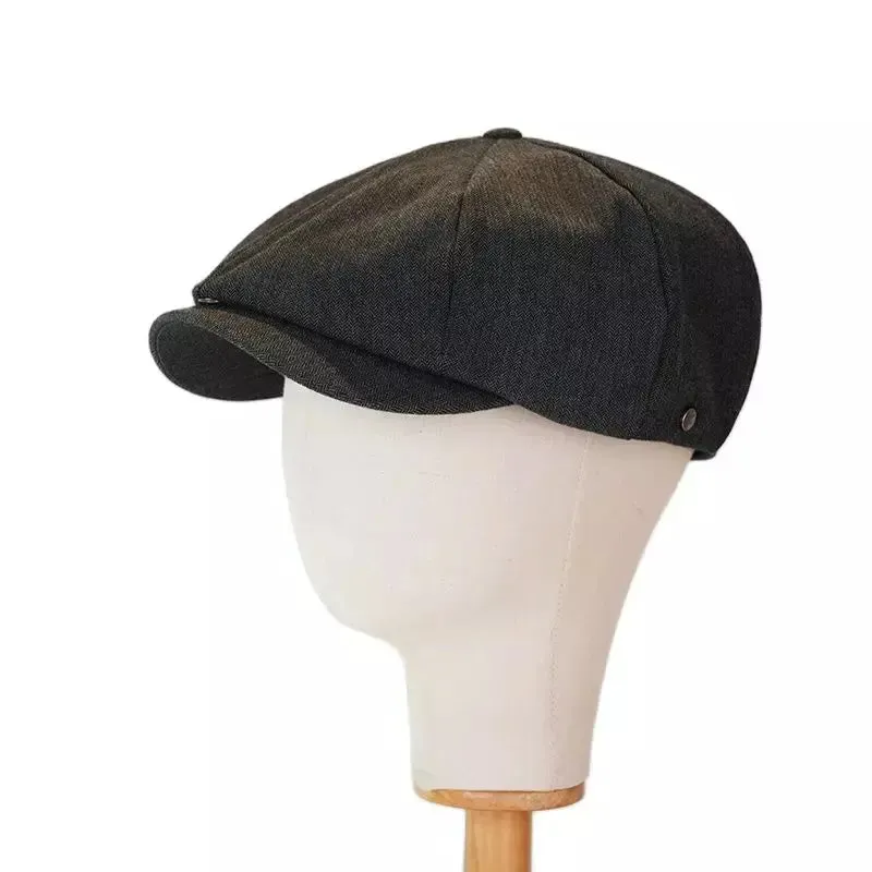 Vermillion Cotton Newsboy Cap