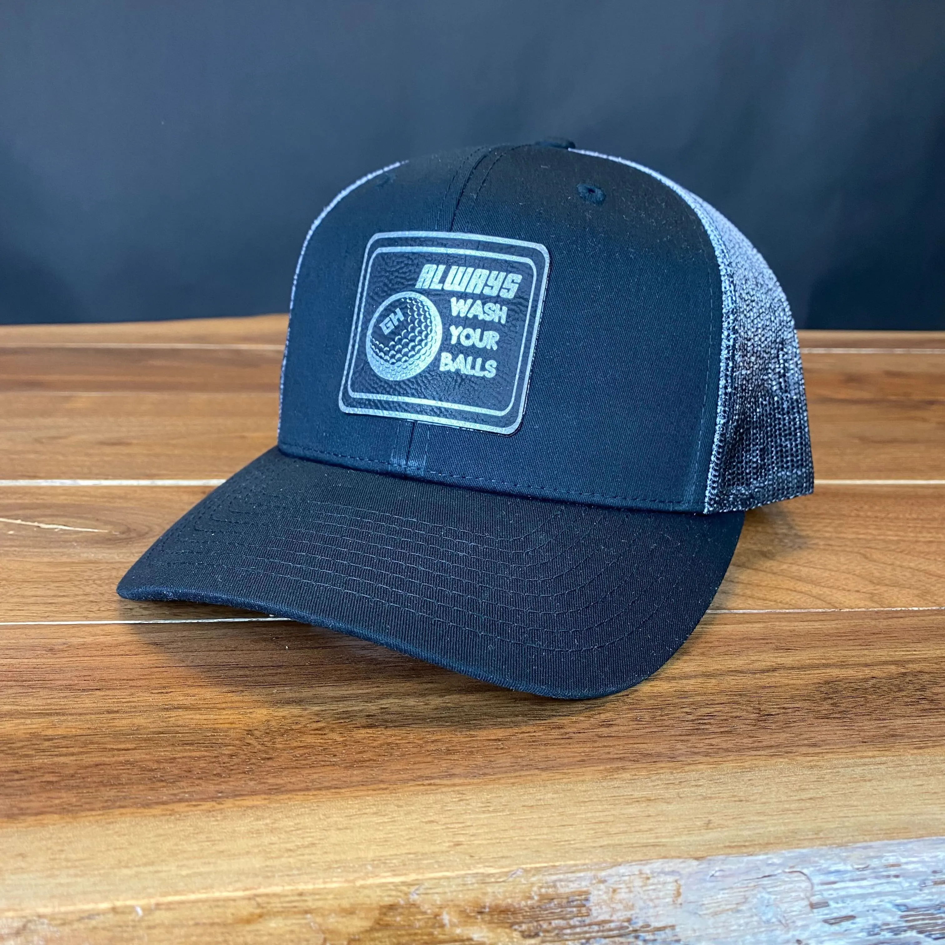 Wash Your Balls Black Patch Hat