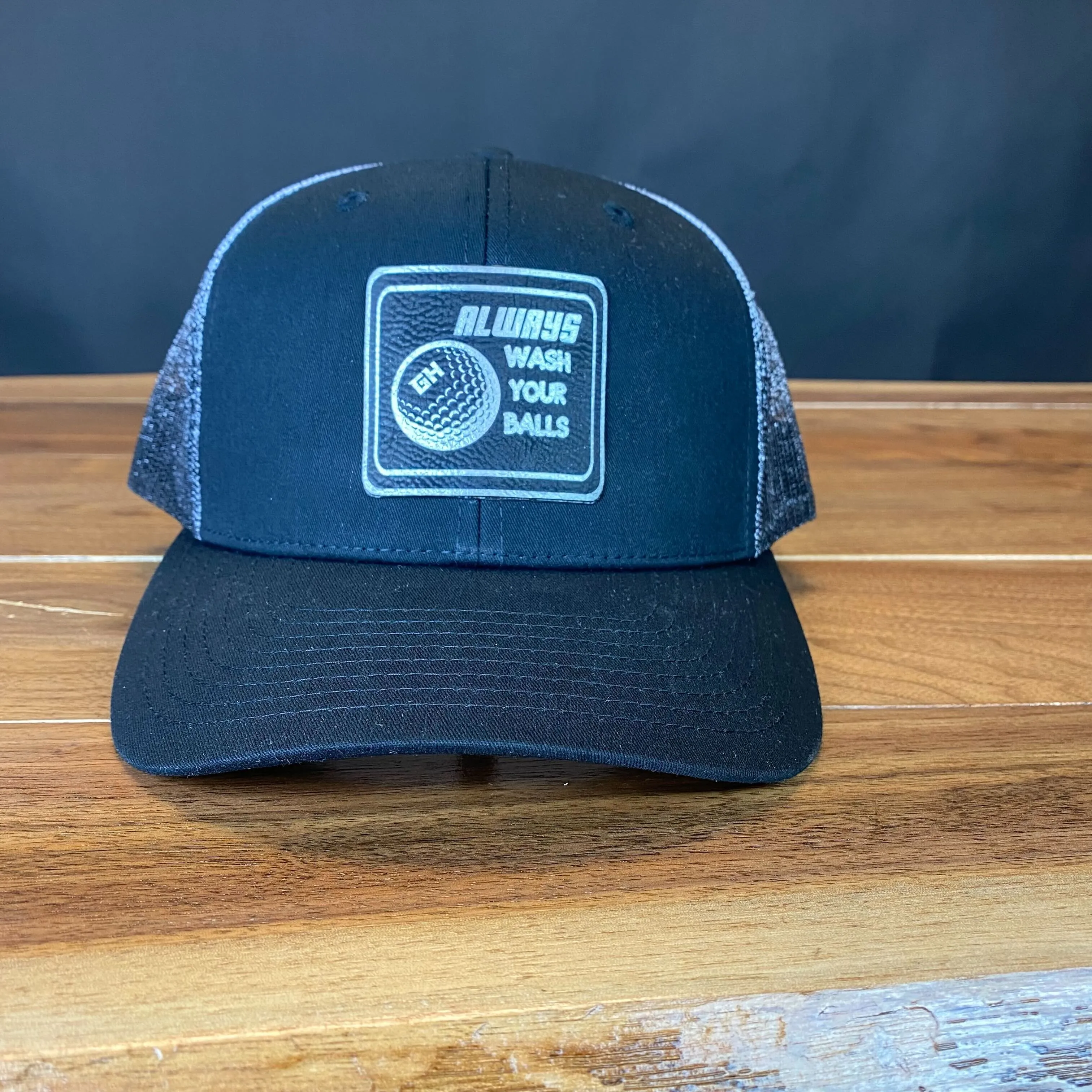 Wash Your Balls Black Patch Hat