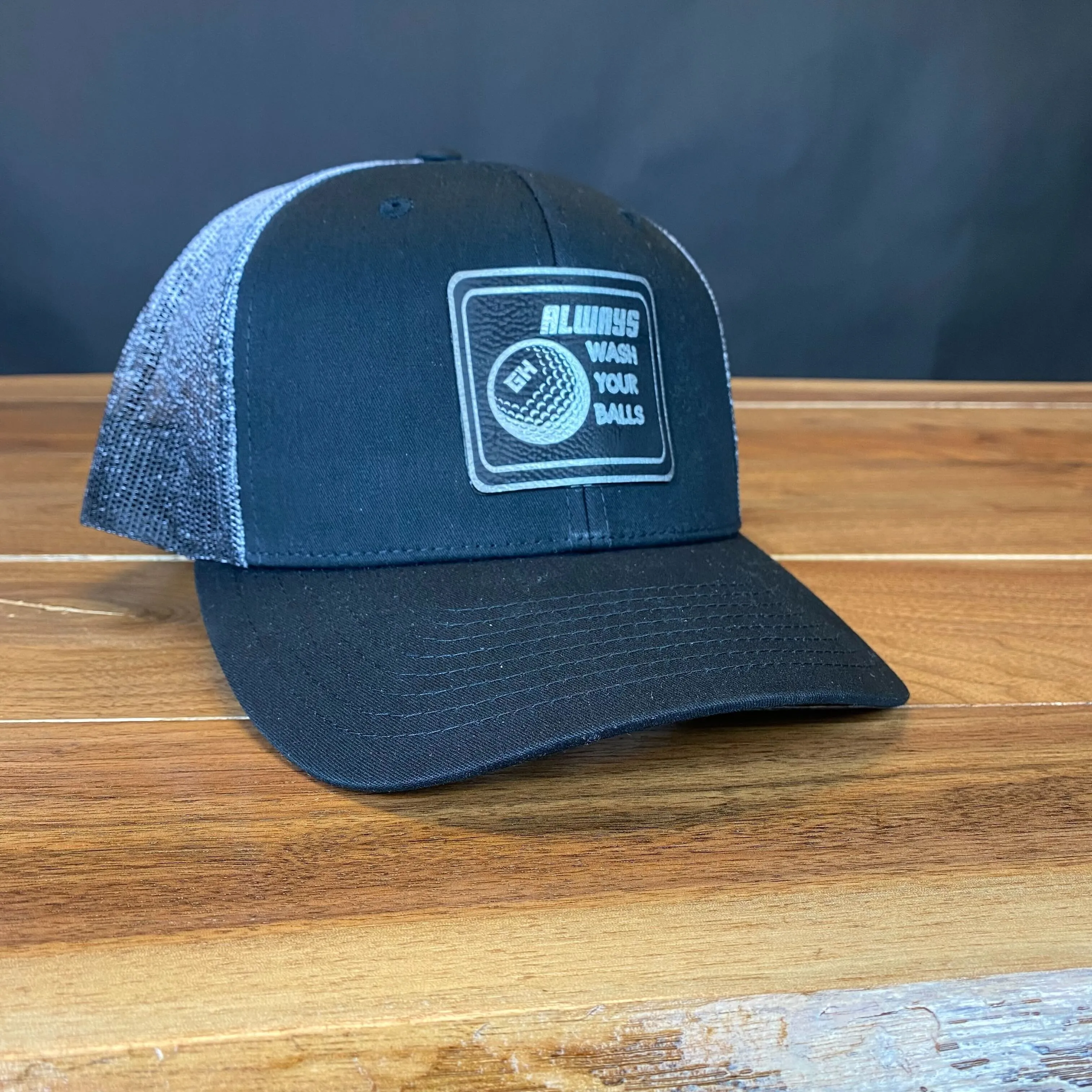 Wash Your Balls Black Patch Hat