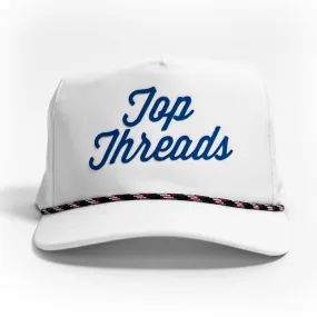 Wedge 5 Panel Cap - White Blue