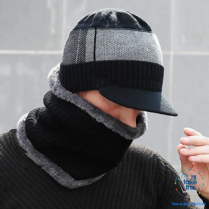 Winter Skullies/Beanies with Peak, Unisex design