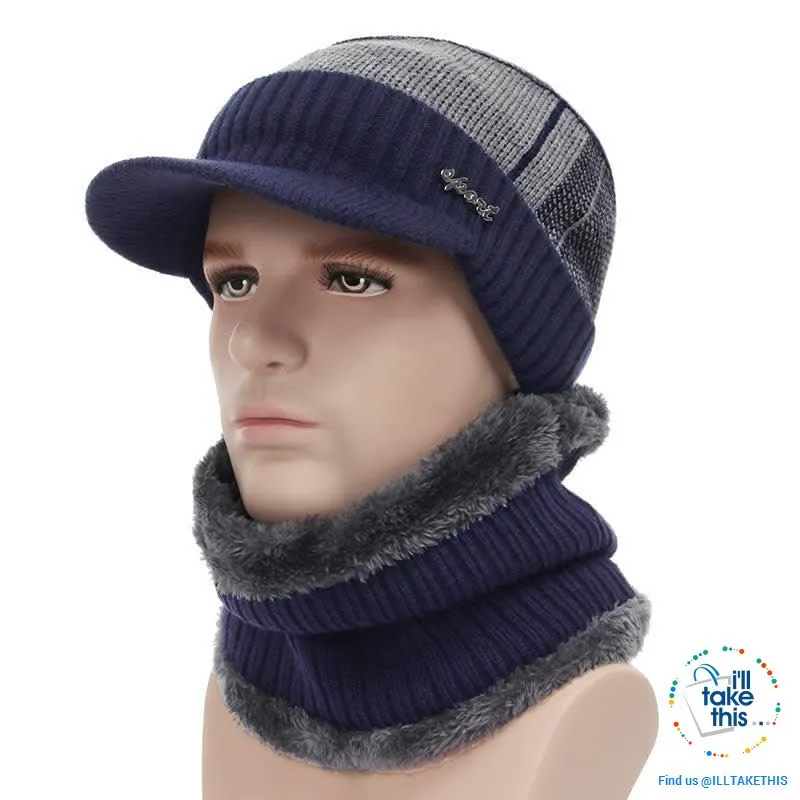 Winter Skullies/Beanies with Peak, Unisex design