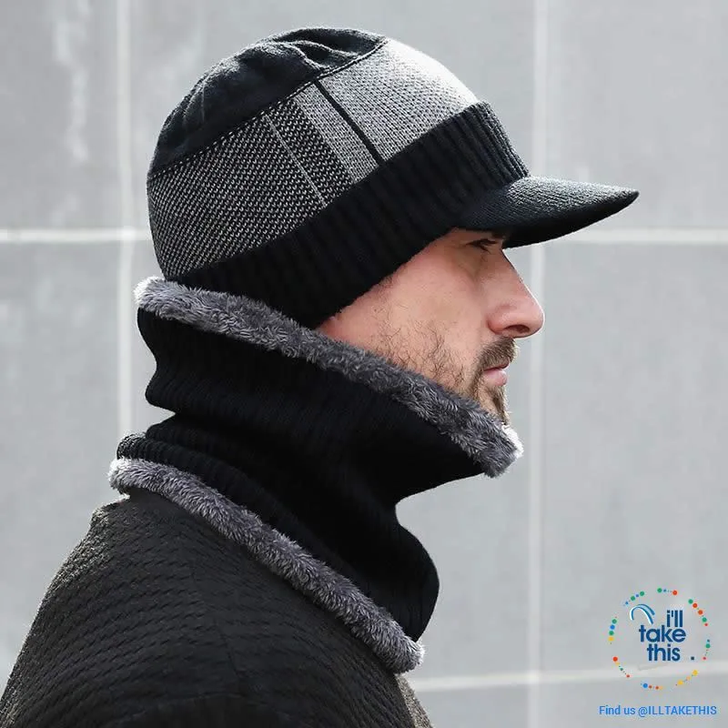 Winter Skullies/Beanies with Peak, Unisex design
