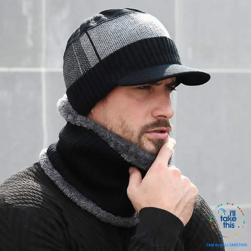 Winter Skullies/Beanies with Peak, Unisex design