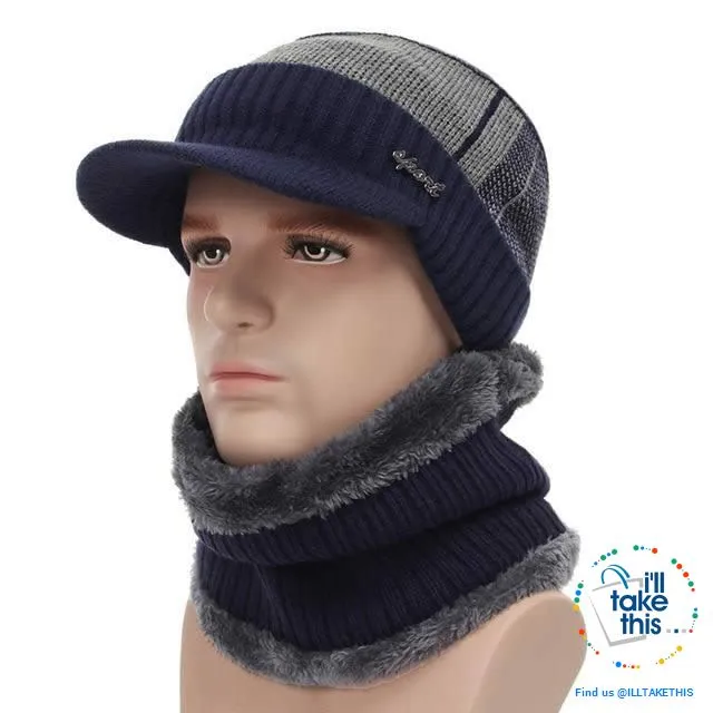Winter Skullies/Beanies with Peak, Unisex design